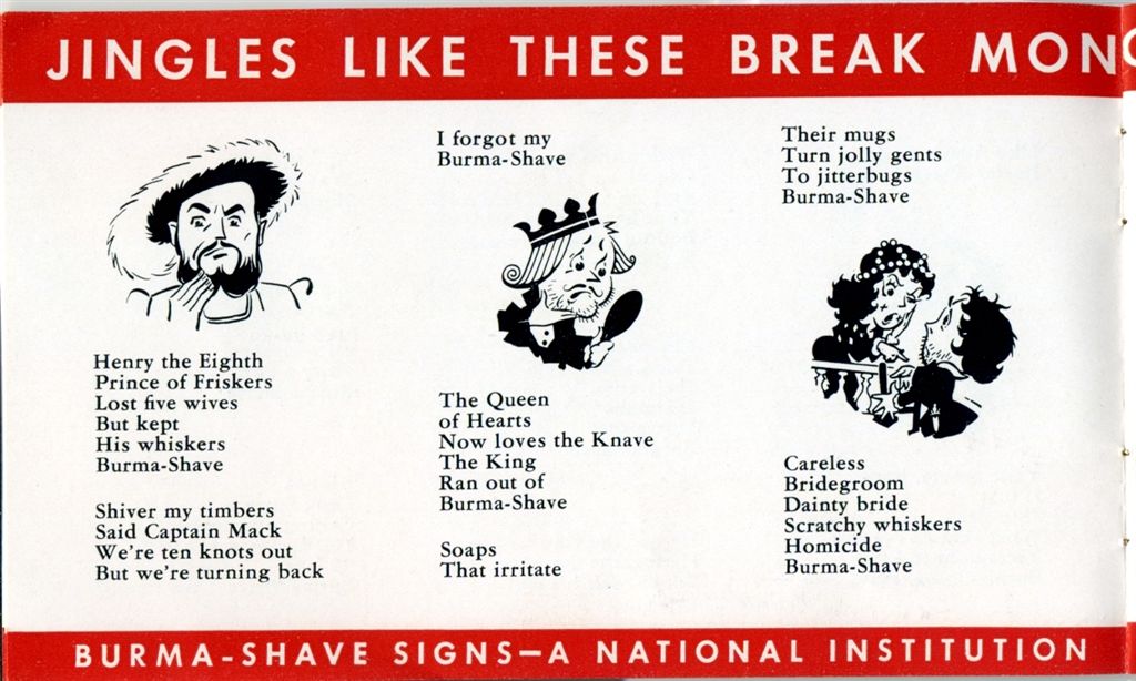 Burma-Shave brochure