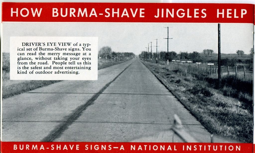 Burma-Shave brochure