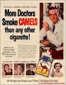 Doctors promoting cigarettes