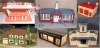 Plasticville buildings for model railroads
